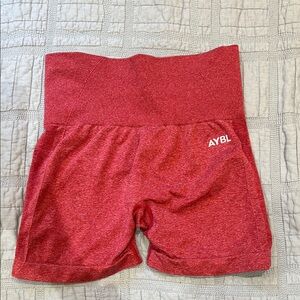 AYBL Red High-Waisted Shorts